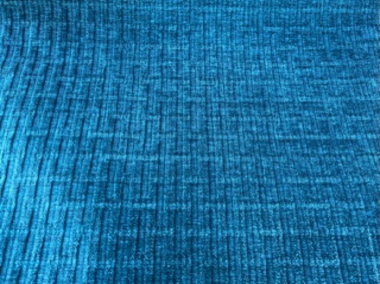 Rich Turquoise Patterned Velvet Fabric, tone on tone, upholstery ...