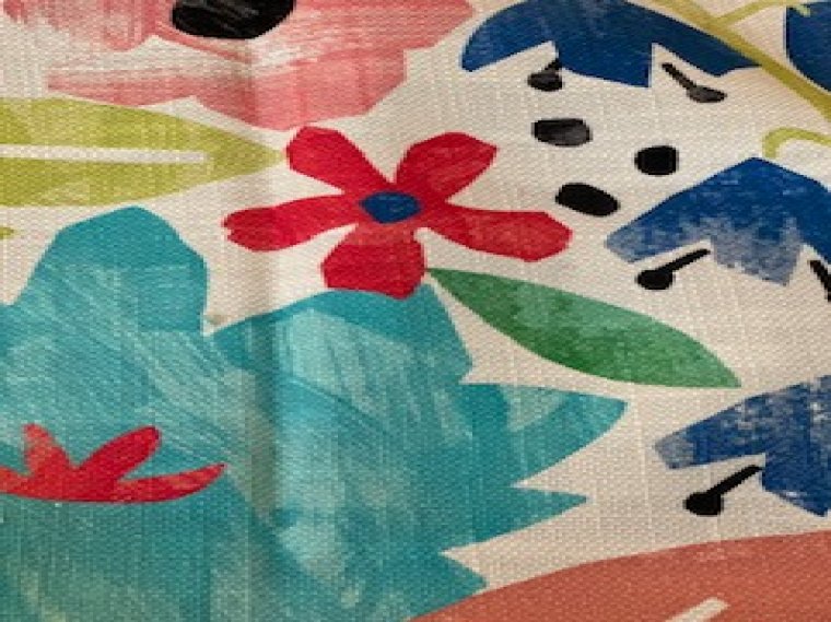 3 COLORS / Linen Floral Multicolor Fabric with Bonded Quilting Batting –  Classic Modern Fabrics