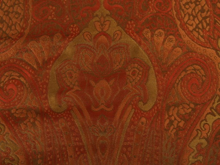 Exquisite ITALIAN ETRO Paisley 100% Umber Silk Designer Fabric